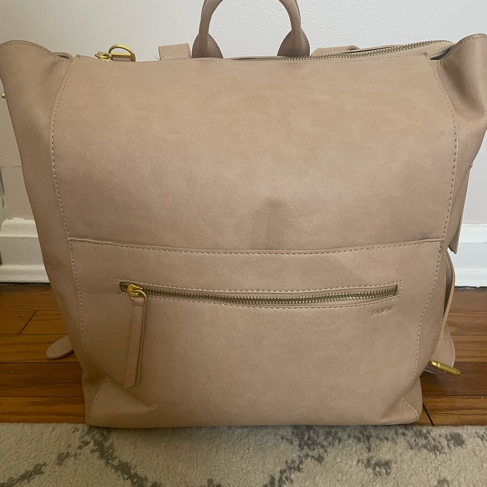 Fawn Design Diaper Backpack in Soft Beige